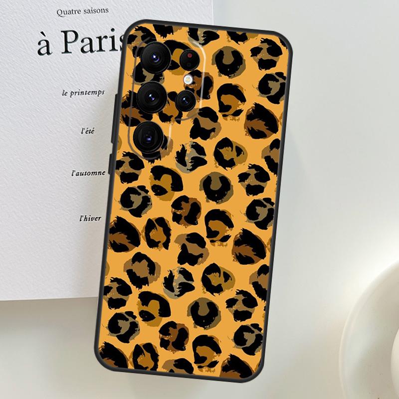 Luxus Leopard Hülle für Samsung Galaxy S26 Ultra S25 S24 S22 S21 S23 Ultra Plus S10 S20 S25 FE Handyhülle