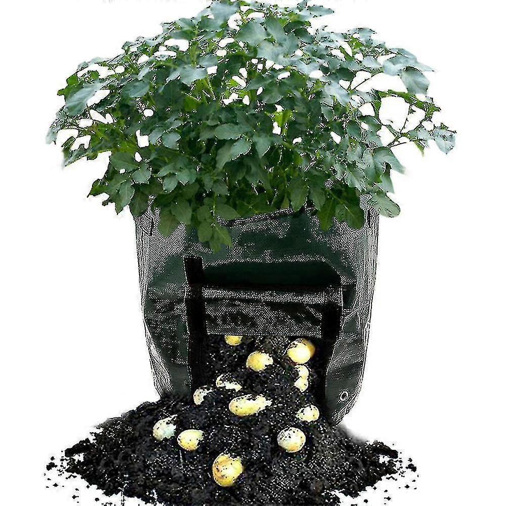 2er-Pack Pflanzsack Pflanzsack Kartoffelzuchtsack Garten-Zuchtsack Kartoffel-Gemüse-Zuchttopfbeutel mit Griffen