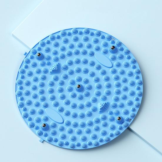 

Массажный коврик для ног, складная конструкция, портативная рефлексотерапевтическая подушка для релаксации, эргономичный акупрессурный коврик, массажный инструмент для ходьбы синий