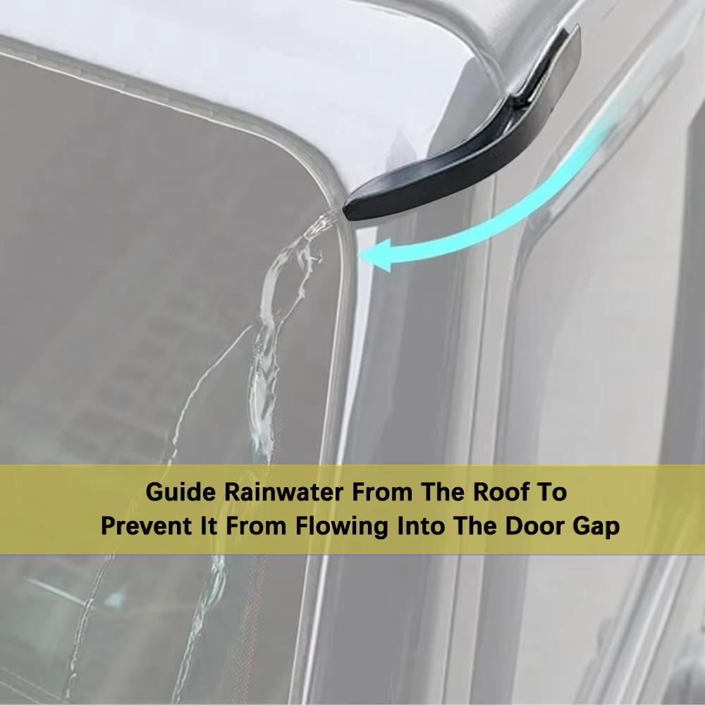 Car Door Roof Seal Strips Leak Seal Kit Water Rain Gutter Extension for Jeep Wrangler JK 2007-2018 Car Protection Accessories