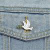 10 Piece Peace Symbol Brooch Badge Pin With Tree Branch Detail Shape For Weddings Business Meetings Everyday Wear