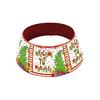 Christmas Tree Collar 22 Inch Green Elf Xmas Tree Base Stand Cover Fabric Tree Ring for Farmhouse Holiday Party Decor