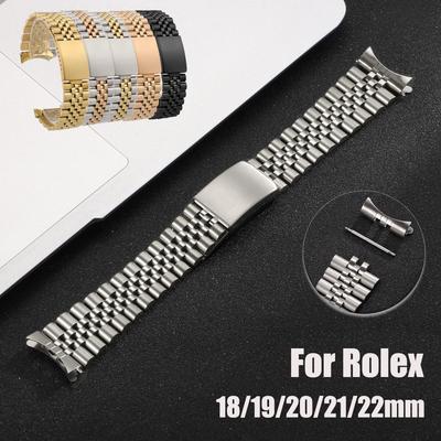 18/19/20/21/22mm Watchband for Rolex DAYTONA SUBMARINER Yacht-MasterGMT Luxury Stainless Steel Strap for Jubilee Curved End Belt