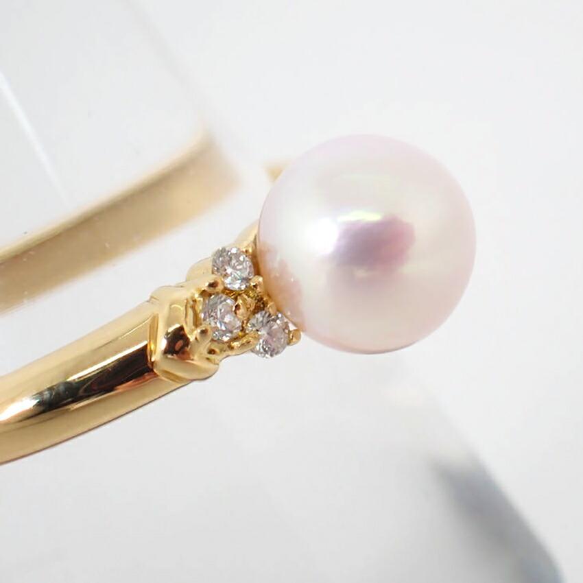 [Used] TASAKI K18 Akoya Pearl Ring/Size 11/j65-3