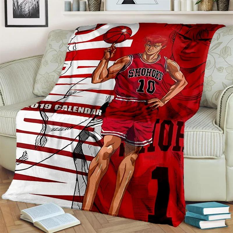 Basketball Anime Slam Dunk Cartoon Blanket,Soft Throw Blanket for Home Bedroom Bed Sofa Picnic Travel Office Cover Blanket Kids