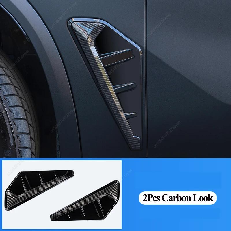 2 Stück Auto Modifizierter Seitenspoiler Windmesser Für BMW X5 G05 X5M F95 2019-2025 Seitenkotflügel Lüftungsschlitz Dekorationsaufkleber Auto-Styling