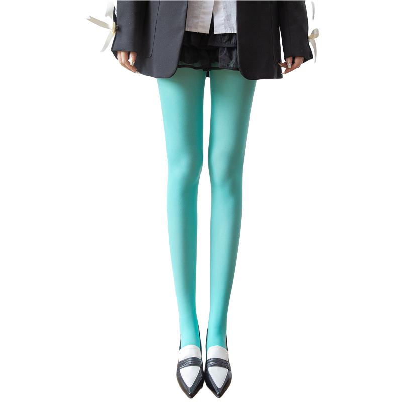 New Spring Women's 80D Denier Velvet Opaque Tights Ladies Colorful Tights Stretch Pantyhose Dressing Dopamine Colors