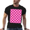 Hot Pink Checkerboard Pattern Tshirt Unisex T Shirts Graphic T Shirts For Unisex Graphic Funny Anime T Shirts Oversize Tshirt