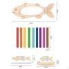 Wooden Fishbone Matching Toy,Fine Motor Early Education Toy Developmental Game Sensory for