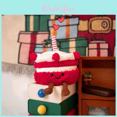 Cute Strawberry Cake Plush Doll For Birthday Gifts With Short Plush Material For Children