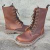First Layer Hovězí kůže Retro Pánské Boty Originální Kožené Lokomotiva Boty Britské Tooling Boty Outdoor Ležérní Boty Martin Vodotěsné kovbojské boty