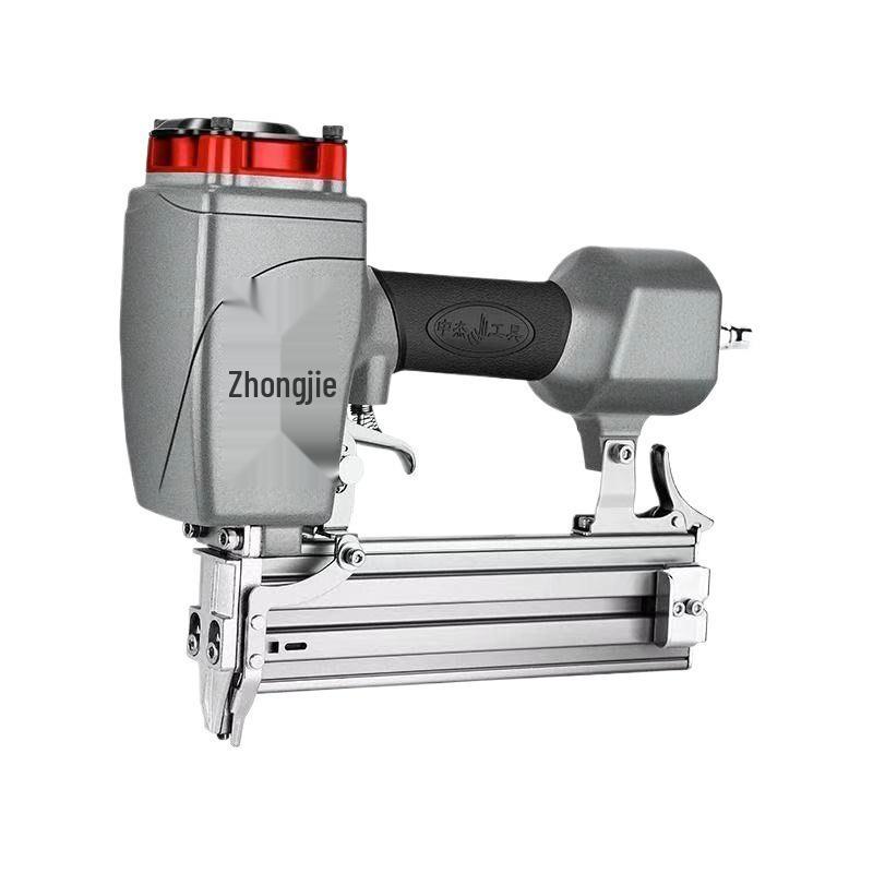 Pneumatic Brad Nailer F30T50, T64 Steel & Staple Nail Gun for Ceiling and Woodworking.