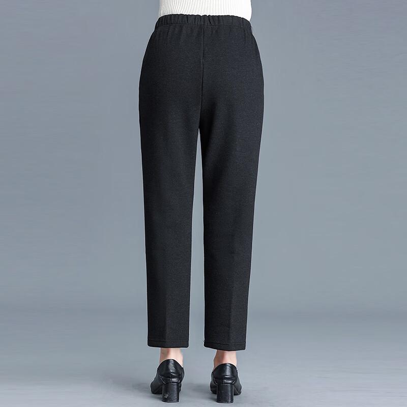 Women's Fleece-Lined Winter Elastic Waist Mom Pants