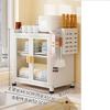 Zhaiwanjia Double-Layer Metal Kitchen Countertop Rack