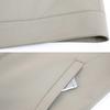 Men Business Jacket Lapel Collar Long Sleeve Solid Color Zipper Cardigan Slim Fit Casual Coat Outerwear