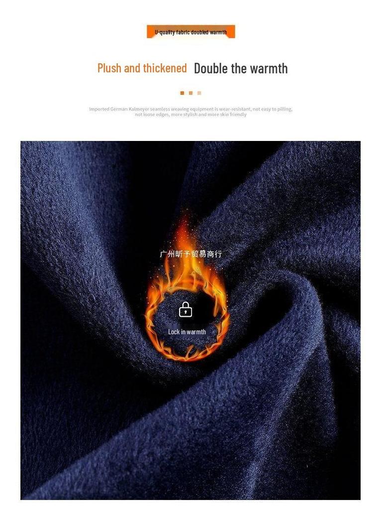 Men's Plus Velvet Knit Cardigan: Warm, Thick Sweater for Middle-aged and Elderly, Perfect for Autumn and Winter