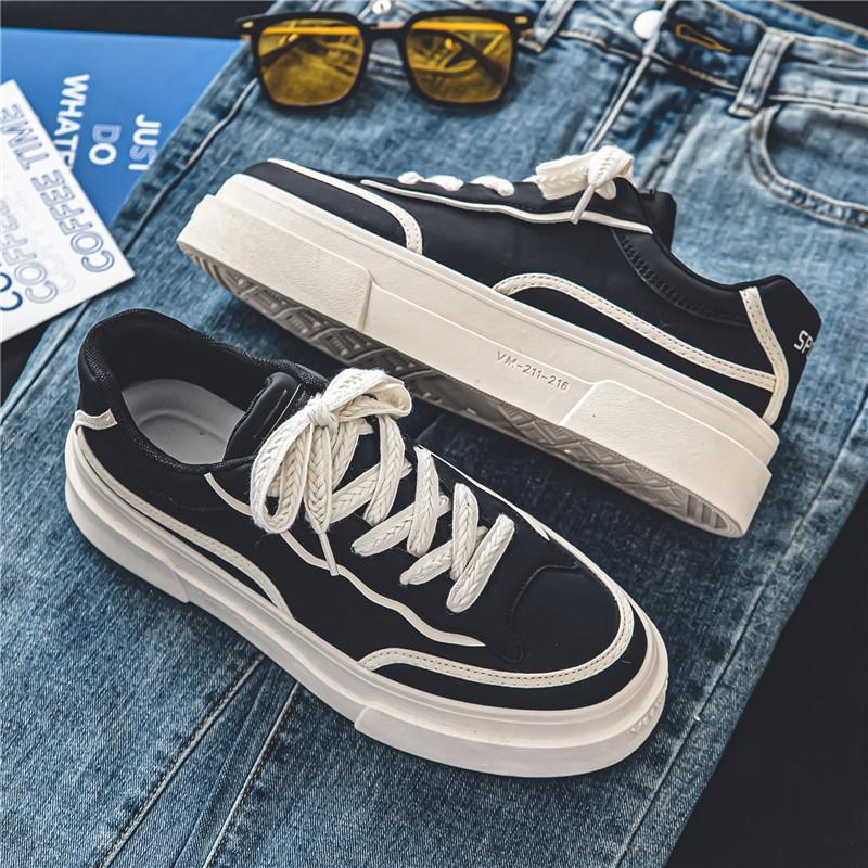 Summer new fashion sports men's shoes casual board shoes, beige, black, beige