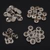 Metal Press Stud Snap Button Fastener for Leather Clothes Jacket Repair(silver 3pcs Tool)