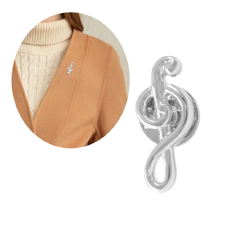 Trendy Musikknote Brosje Stilfullt Merke Mangesidig Musikknote Pins for å Forbedre Utseendet på Kjoler Jakker og Mer