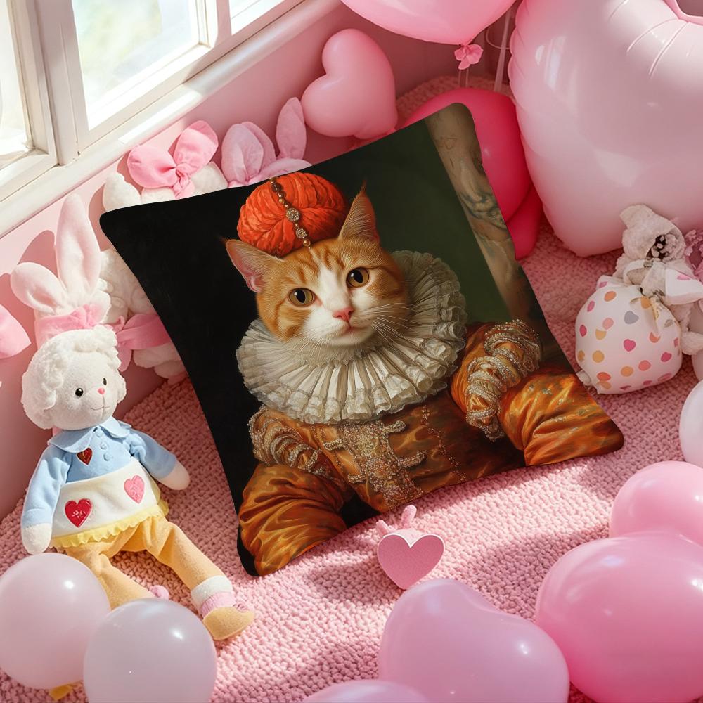 Cute Cat Printing Decorative Cushion Cover Pattern Printed Pillowcase for Living Room Sofa Cushion Cover & Bedroom Decor