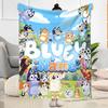 Bluey's Beach Adventure Customize Text Blanket Throw Personalized Blanket Warmthful Decor Perfect for Office Seaside Chair Office Chair All-Season Use