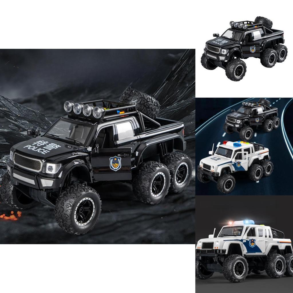 Offroad Police Car Inertia Toy For Kids With Flashing Lights And Sound Play