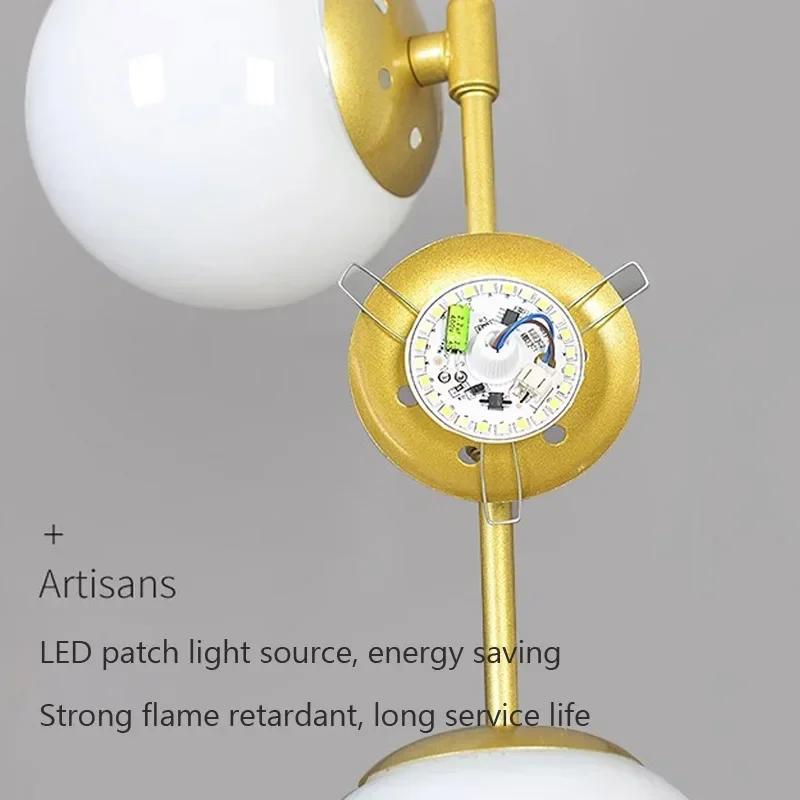 Nordic LED Glass Ceiling Light Multi Head Light For Cloakroom Balcony Halllway Entryway Living Room Home Decor Illumination