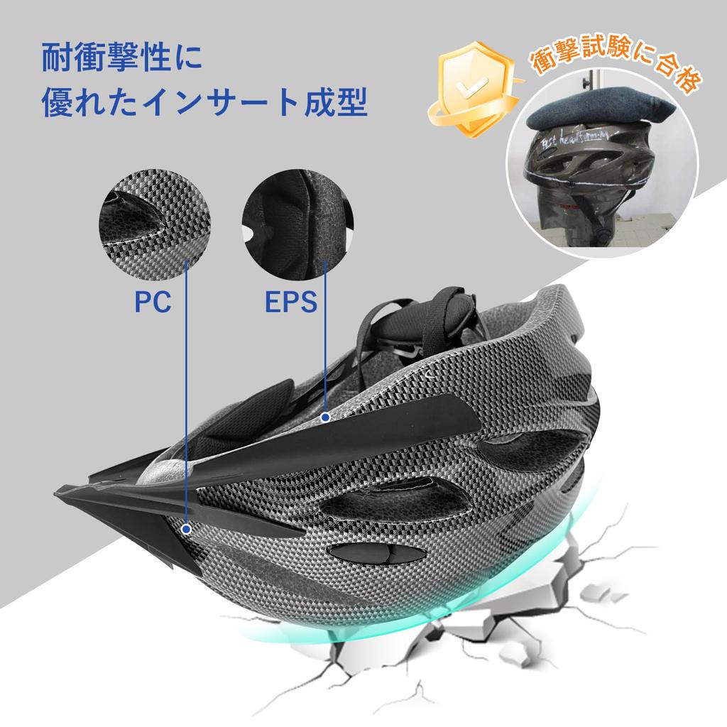 Genki Bicycle Helmet with SG Adjustable SG for Road with Sun for Men and Cycling Size L Mark, Unisex, Impact-Resistant, Lightweight, Size, Standard,