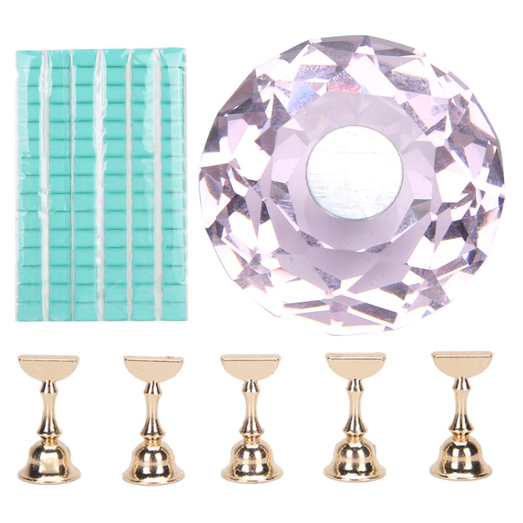 Nail Art Display Stand Set Magnetic   Holder Practice Showing Shelf Manicure Tool