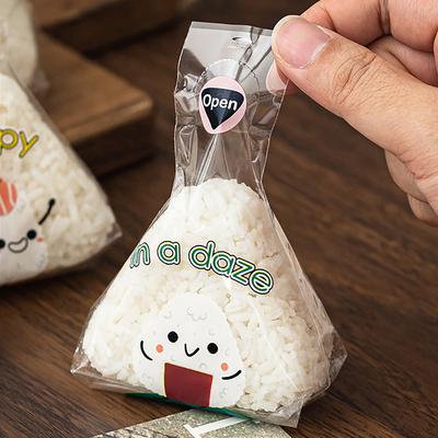 50/100 Stück schöne Cartoon-Dreieck-Reisbällchen-Verpackungsbeutel, Algen, Onigiri, Sushi, Bento, Herstellungsform, Bento-Zubehör, Sushi-Taschen
