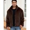 00 Men's stand-up collar short imitation fur jacket thermal imitation fox fur jacket