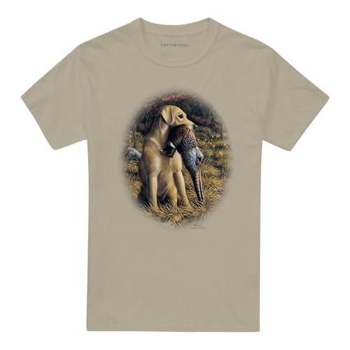 Wild Wings Unisex Adult Wildlife Yellow Lab With Pheasant T-Shirt