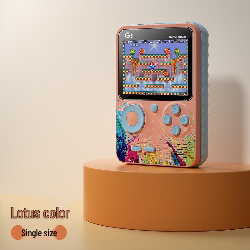 G5 Nostalgische Handheld-Spielekonsole für Kinder & Schüler - Macaron Edition mit 500 klassischen Spielen