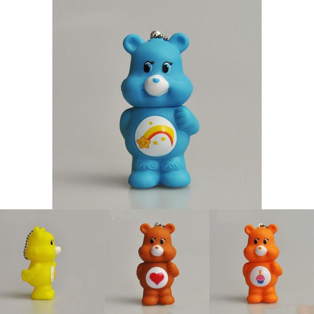PVC-Kunststoff Care Bears Schlüsselanhänger Spielzeugfiguren Tasche Anhänger Kinder Weihnachten Geburtstagsgeschenk