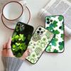 Fresh Clover Full Print Phone Case for iPhone 17 16 15 14 13 12 11 Series Pro Max Plus Double Layer Protection