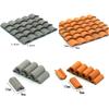 60Pcs Mini Roof Tiles For Landscaping Miniature Tiles  For Dollhouse 1/16