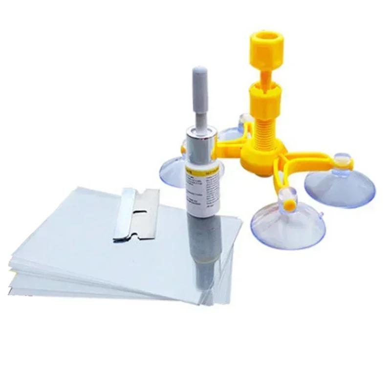 Car Windshield Repair Kit Quick Fix Car Cracked Windscreen Leave No Trace Repair Kit Sealer DIY Auto Window Screen Polishing Kit