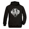 Kids Hoodie - NPZ - Basketball - Black - 7 To 14 Years - Kangaroo Pocket