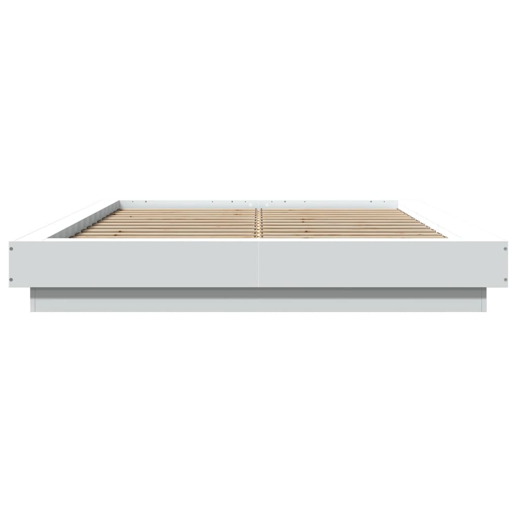 Bed Frame White 120 x 190 cm Engineered Wood
