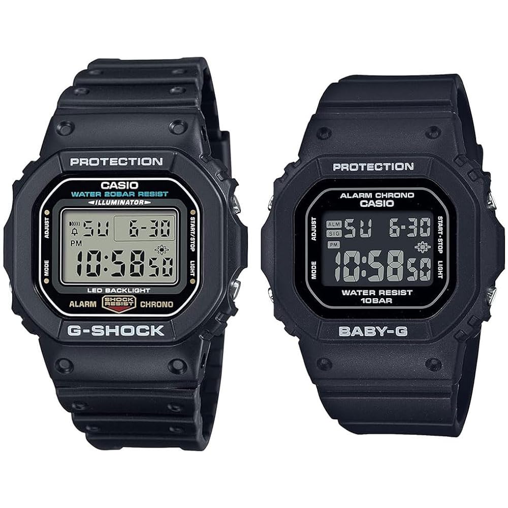 [Casio] CASIO Waterproof Pair Watch G-SHOCK Baby-G G-Shock Baby G Men s Women s Black Digital DW-...