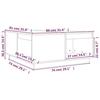 814527 vidaXL Table basse Marron miel 80x81x36,5 cm Bois massif de pin