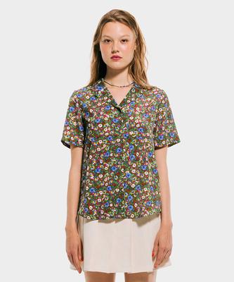 JUNEJUNE SPACE Floral Shirts_Green