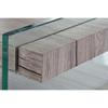 Low Buffet - Natural - MDF - Tempered Glass - 120 X 44 X 120 Cm - Contemporary