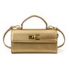 Women's Brand Luxury Lock Bag Retro Trendy Crossbody Bag Large Capacity Square Handbag Flip-top Commuter Bag Casual Shoulder Bag