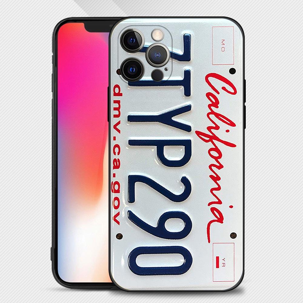 Retro Śmieszny Numer Rejestracyjny Samochodowe Etui Dla Apple iPhone 14 13 12 11 Pro Max Mini XS Max XR X 7 8 6 6S Plus Powłoka Capa
