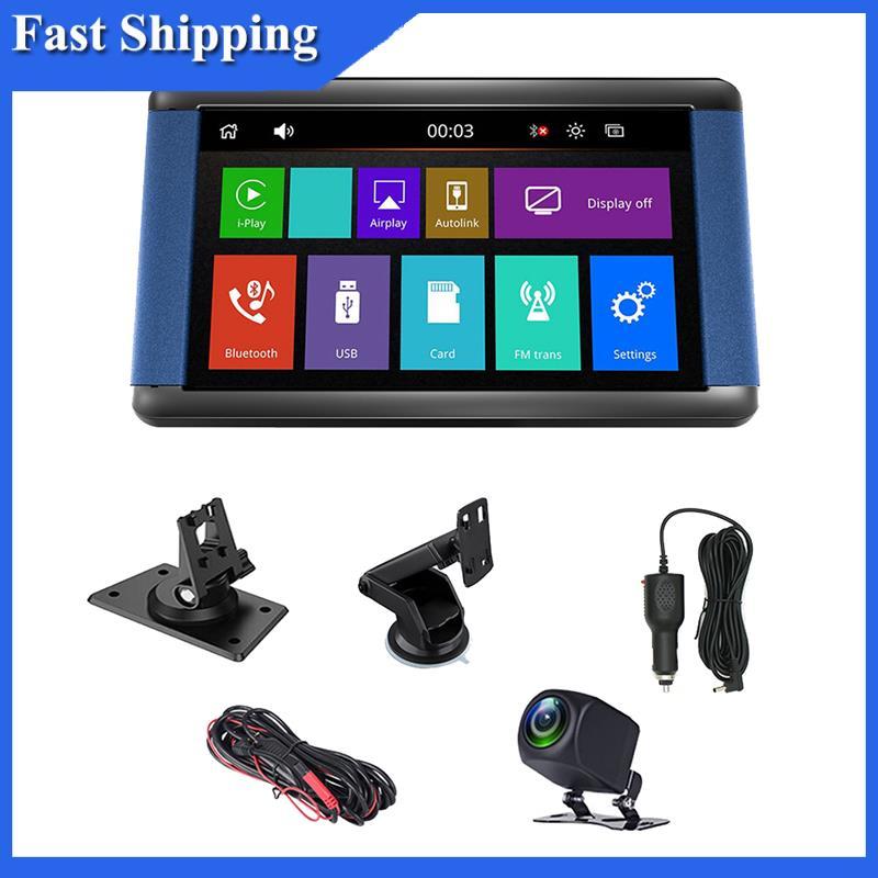 7Inch Car Capacitive Touch Navigation Screen Wireless Carplay And Android Auto Car Portable Player With AHD Camera,A Accessories