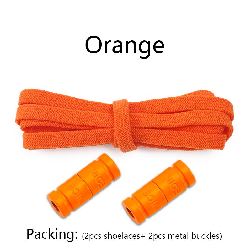 No Tie Shoe laces Elastic Laces Sneakers Colorful Capsule Lock Shoelaces Without ties Kids Adult 0.6cm Flat Shoelace for Shoes