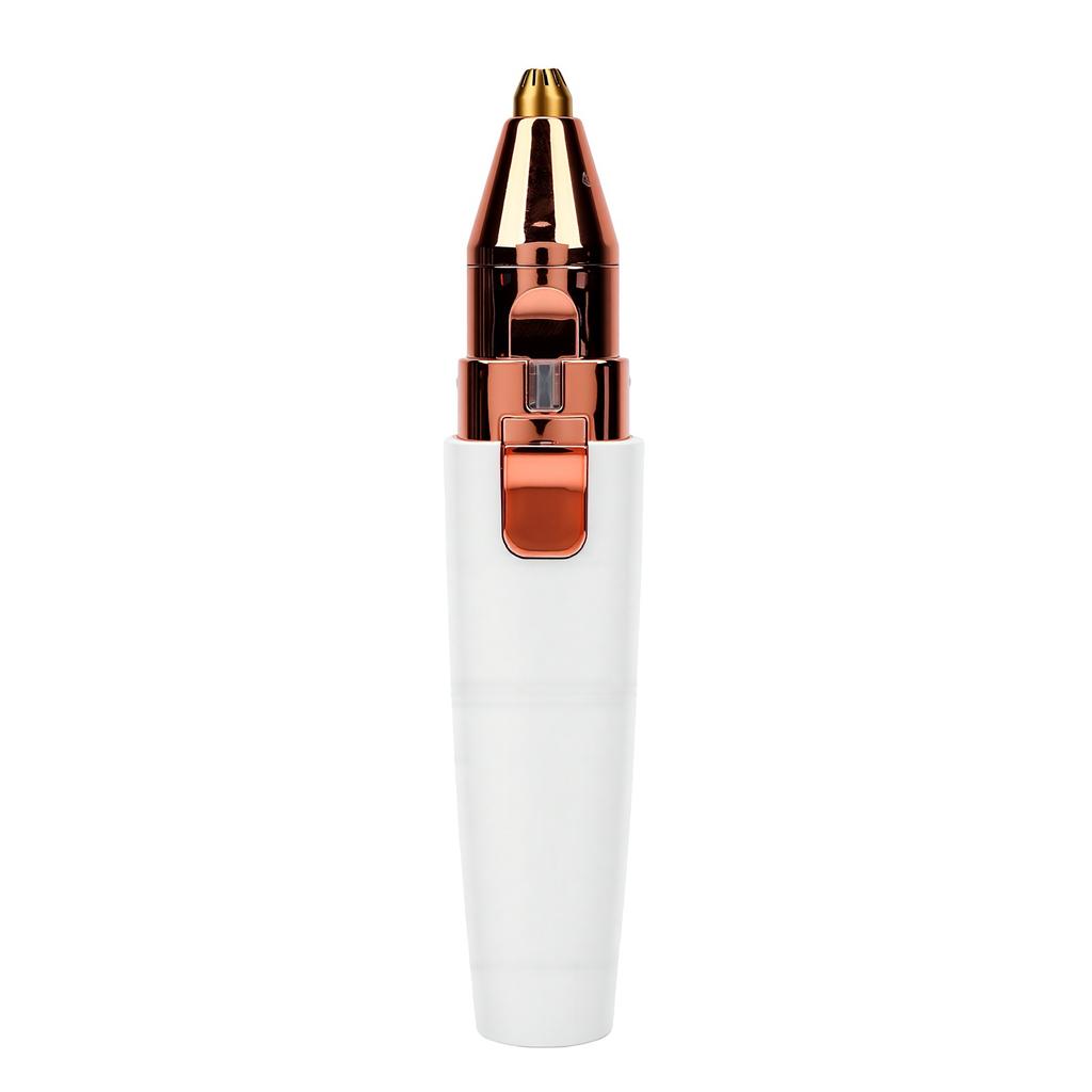Kabelloser Haarentferner für Gesicht und Nase 2 in 1 Gesichts-Haarentferner Augenbrauen-Trimmer USB-wiederaufladbar mit LED-Licht