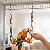 Wear-Resistant Bird Hanging Swing Colorful Parrot Swing Toy Bird Cage Decoration