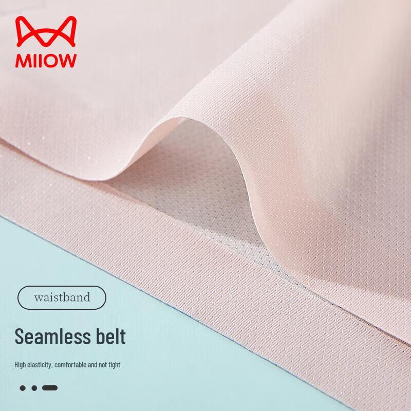 MIIOW Women's Mid-Rise Ice Silk Antibacterial Briefs 4-Pack